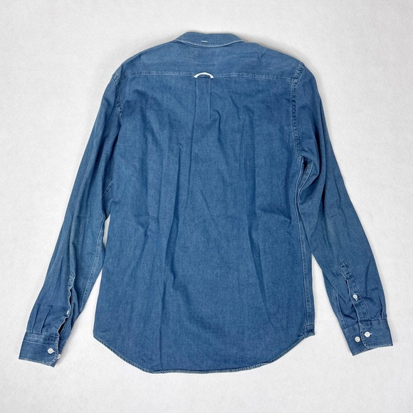 Acne Studios Isherwood Classic Fit Denim Button Down Shirt Mens M Size 48 Blue - Picture 2 of 8